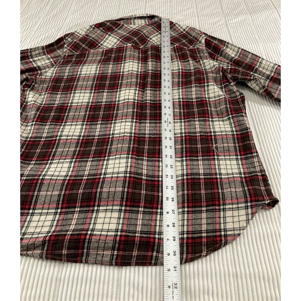 Paper Denim & Cloth Flannel Shirt Mens XL Red Plaid Button Up Cotton Casual - Picture 9 of 9